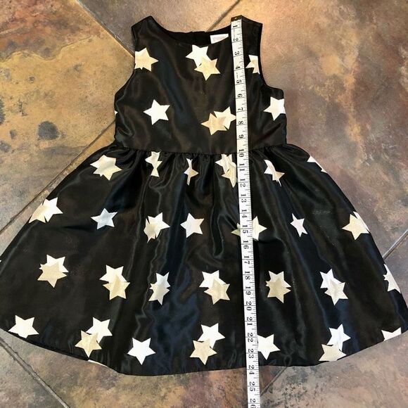 Gymboree Girl’s Black Dress Silver Gold Star with Sparkles Size 5 - Picture 5 of 10
